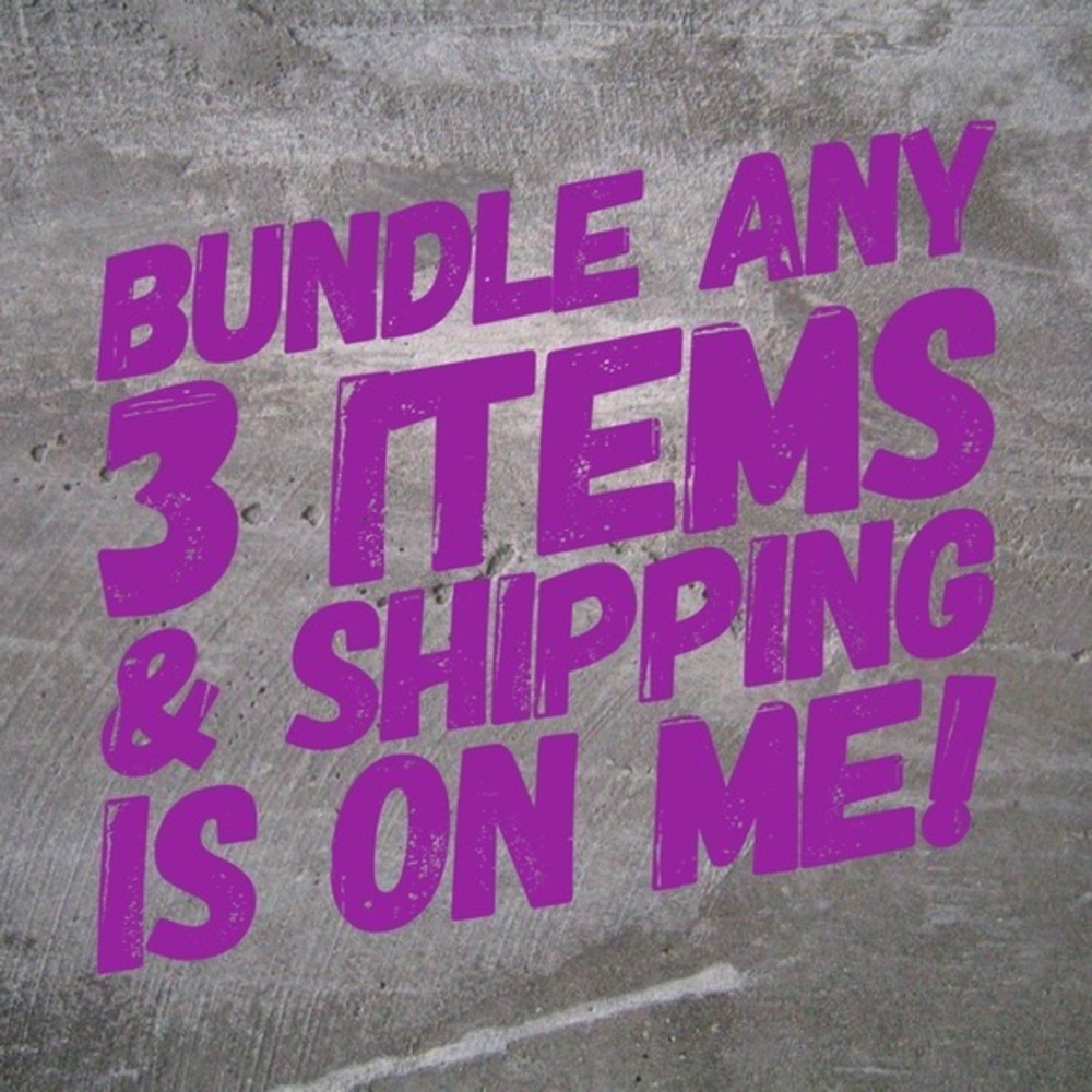 Buy 3 items get free shipping. Must bundle.